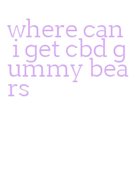 where can i get cbd gummy bears