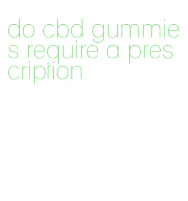 do cbd gummies require a prescription