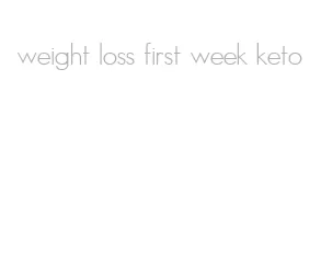 weight loss first week keto