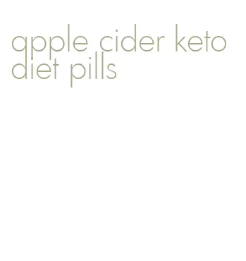 apple cider keto diet pills