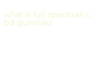 what is full spectrum cbd gummies