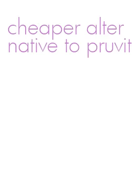 cheaper alternative to pruvit