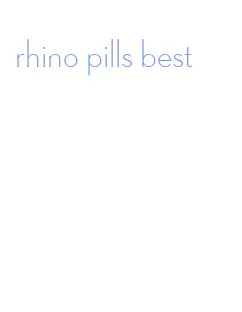 rhino pills best