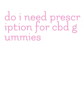 do i need prescription for cbd gummies