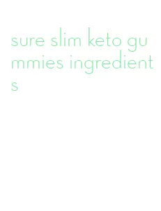 sure slim keto gummies ingredients