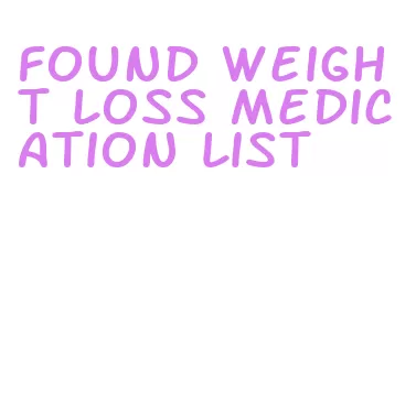 found weight loss medication list