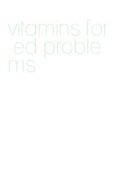 vitamins for ed problems