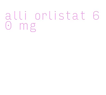 alli orlistat 60 mg