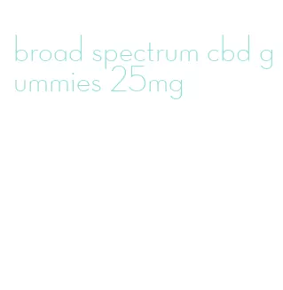 broad spectrum cbd gummies 25mg