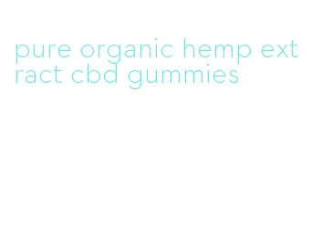 pure organic hemp extract cbd gummies