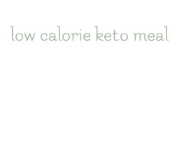 low calorie keto meal