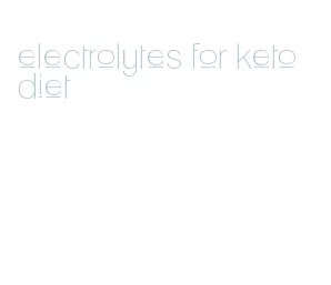 electrolytes for keto diet