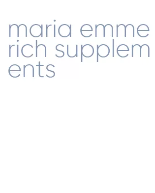 maria emmerich supplements