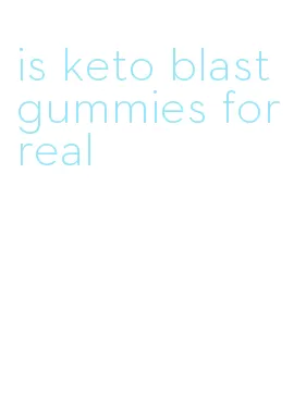 is keto blast gummies for real