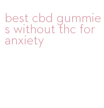 best cbd gummies without thc for anxiety