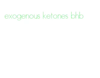 exogenous ketones bhb