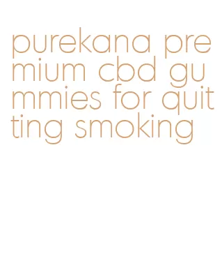 purekana premium cbd gummies for quitting smoking