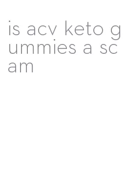 is acv keto gummies a scam