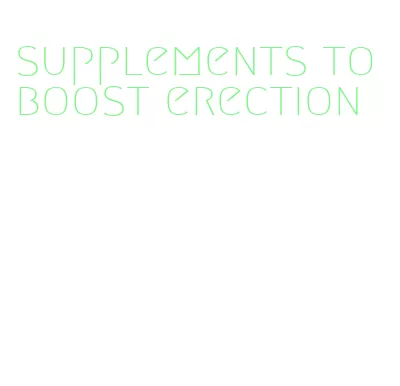 supplements to boost erection