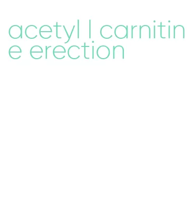 acetyl l carnitine erection