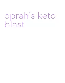 oprah's keto blast