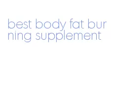 best body fat burning supplement