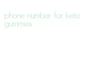 phone number for keto gummies