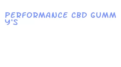 performance cbd gummy's