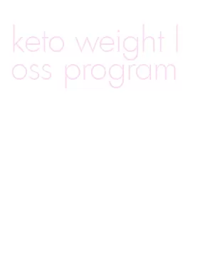 keto weight loss program