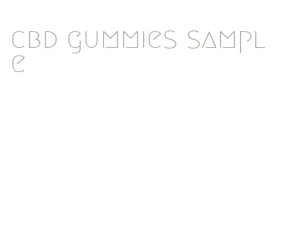 cbd gummies sample