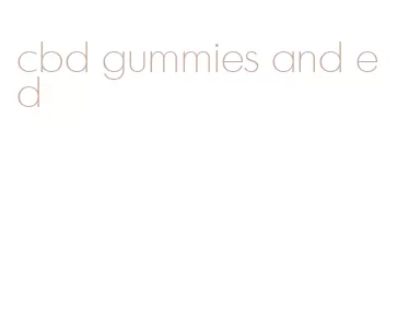 cbd gummies and ed