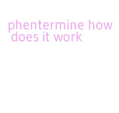 phentermine how does it work