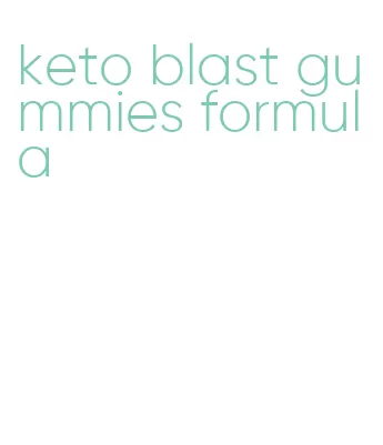 keto blast gummies formula