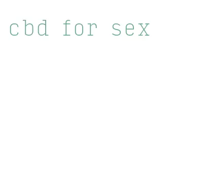 cbd for sex