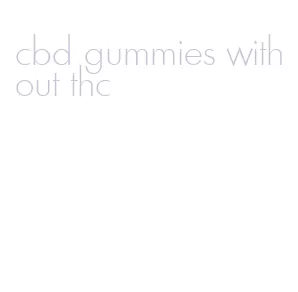 cbd gummies without thc