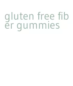 gluten free fiber gummies