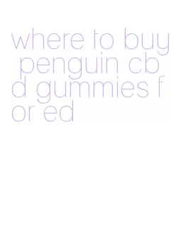 where to buy penguin cbd gummies for ed