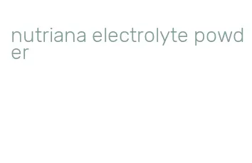 nutriana electrolyte powder