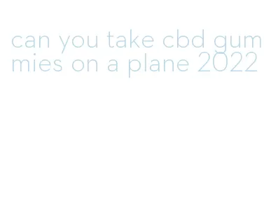 can you take cbd gummies on a plane 2022