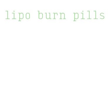 lipo burn pills