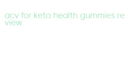 acv for keto health gummies review