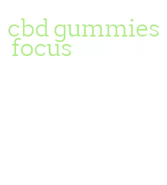 cbd gummies focus