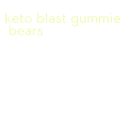 keto blast gummie bears