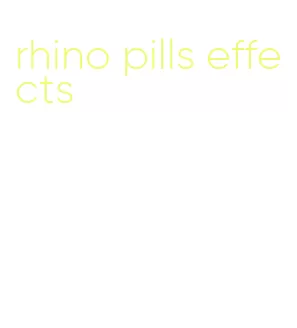 rhino pills effects