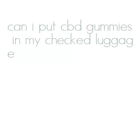 can i put cbd gummies in my checked luggage