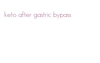 keto after gastric bypass