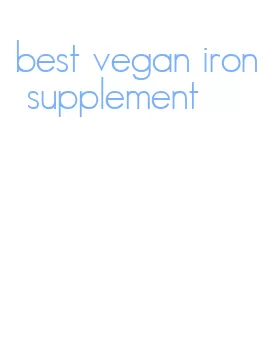 best vegan iron supplement