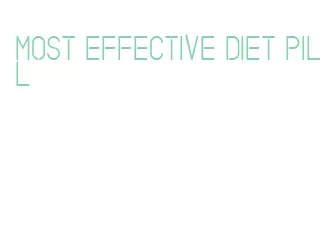 most effective diet pill