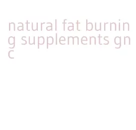 natural fat burning supplements gnc