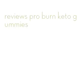 reviews pro burn keto gummies